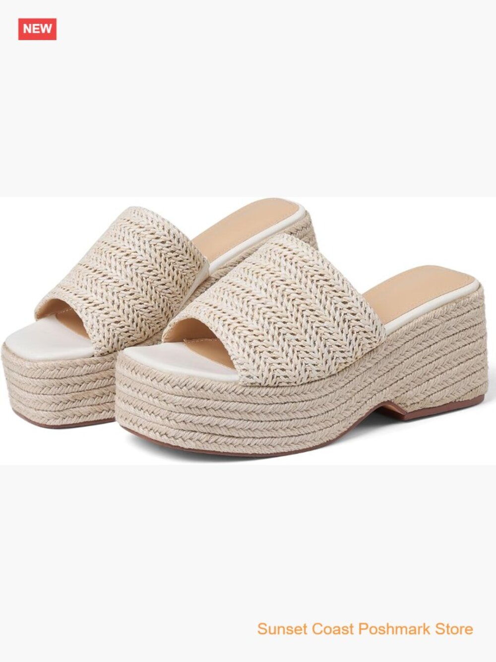 Espadrille Platform Wedge Sandals Slip On Bohemia Summer Beach Wedding